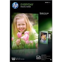 HP Papier photo Everyday, brillant, 200 g/m2, 10 x 15 cm (101 x 152 mm), 100 feuilles brillant, 200 g/m2, 10 x 15 cm (101 x 152 mm), 100 feuilles, Gloss, 200 g/m², 10x15 cm, Blanc, 100 feuilles, 15 - 30 °C