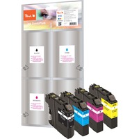 Peach 317209 (PI500-85) cartouche d'encre 4 pièce(s) Compatible Rendement élevé (XL) Noir, Cyan, Magenta, Jaune Rendement élevé (XL), Noir, Cyan, Magenta, Jaune, 19 ml, 8,1 ml, 4 pièce(s), Pack combo