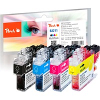 Peach Multipack avec puce, compatible avec Brother LC-3211VALP, Encre compatible avec Brother LC-3211VALP, 11 ml, 6 ml, 400 pages, 400 pages, 4 pièce(s), Multi pack