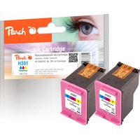 Peach PI300-504 cartouche d'encre 2 pièce(s) Compatible Rendement standard Cyan, Magenta, Jaune Rendement standard, 6,7 ml, 180 pages, 2 pièce(s), Multi pack
