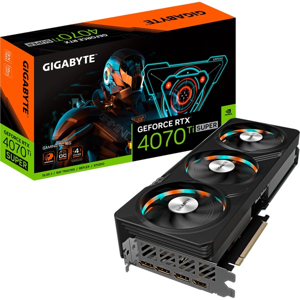 GIGABYTE GeForce RTX 4070 Ti SUPER GAMING OC 16G Carte graphique 1x HDMI 3x DisplayPort DLSS 3
