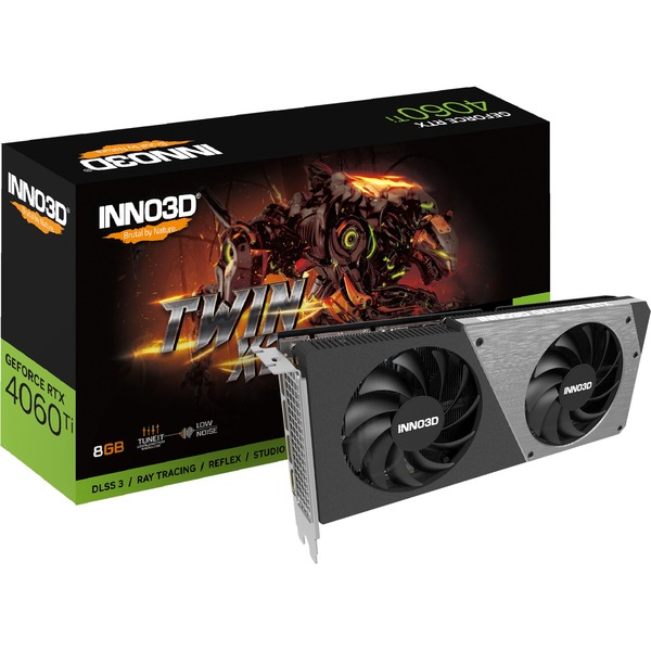 Inno3D GeForce RTX 4060 Ti 8Go TWIN X2 Carte graphique 1x HDMI 3x DisplayPort DLSS 3