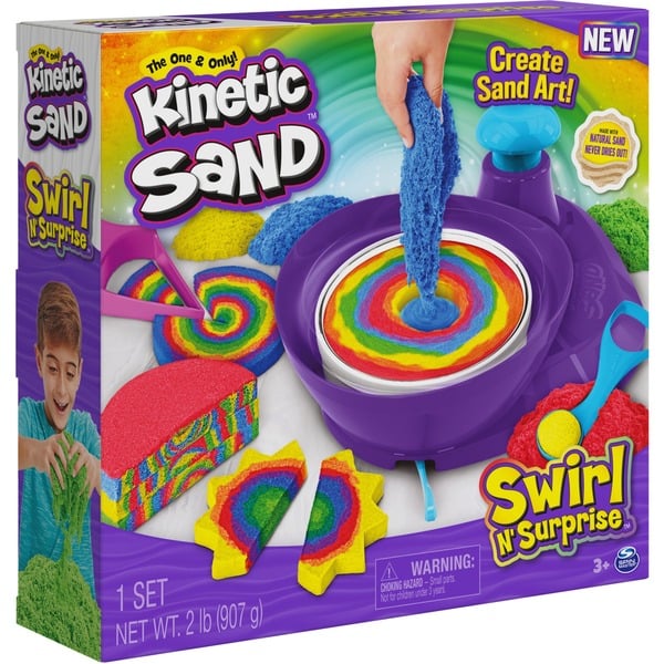 Spin Master Kinetic Sand - Swirl'n Surprise Set, Jeu de sable