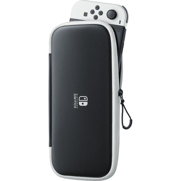 Nintendo Pochette de transport et protection d'écran Switch OLED, Sac  Noir/Blanc, Folio, Nintendo, Noir, Blanc, Polyester, Nintendo Switch OLED,  Résistant aux rayures, Résistant aux chocs