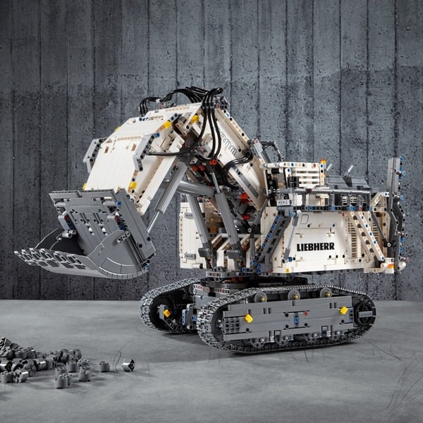 Lego Technic La pelleteuse Liebherr R 9800, Jouets de construction Gris, 42100