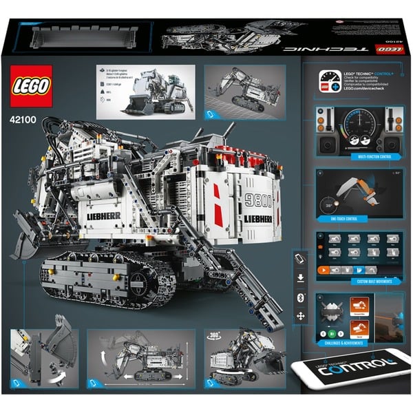 Lego Technic La pelleteuse Liebherr R 9800, Jouets de construction Gris, 42100