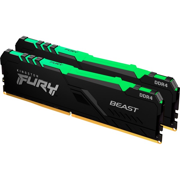 Kingston FURY 64 Go DDR4-3600 Kit, Mémoire vive Noir, KF436C18BBAK2/64, Beast RGB, XMP
