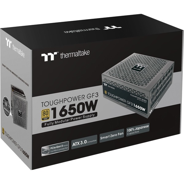Thermaltake Toughpower GF3 1650W, Alimentation Noir