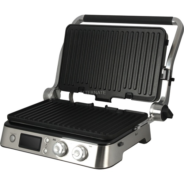 DeLonghi MultiGrill CGH1020D, Grill à contact Argent/Noir, Noir