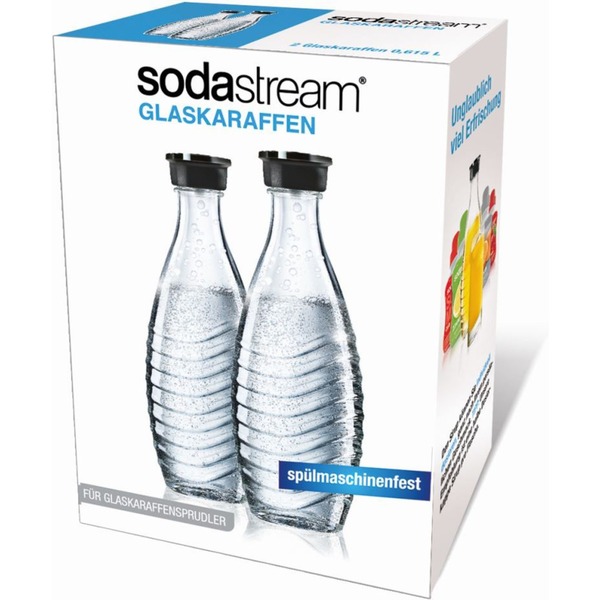 Bouteilles en verre SodaStream de 0,6 L dans un pack de deux Correspond  à
