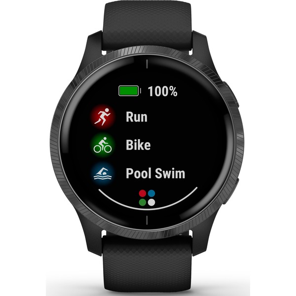 Garmin Venu AMOLED Noir GPS (satellite), Smartwatch Noir/gris, AMOLED