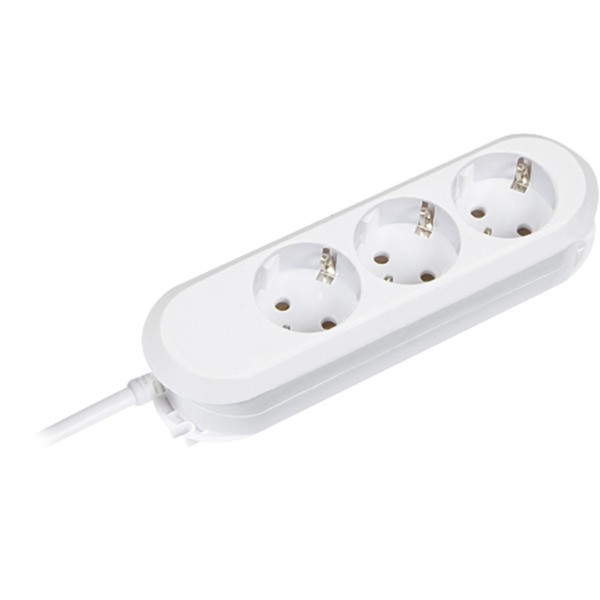 Verlängerungskabel 2 M Schwarz - H05VV-F 3x1,5 Mm², 3680 W, 16 A, 250 V