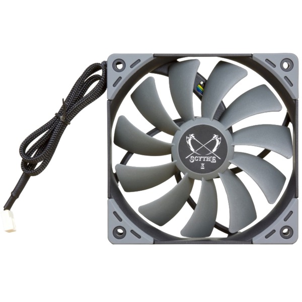 Scythe SU1225FD12M-RHP système de refroidissement d’ordinateur Boitier PC Ventilateur 12 cm Noir, Gris, Ventilateur de boîtier Gris, Ventilateur, 12 cm, 300 tr/min, 1200 tr/min, 38 dB, 89,04 cfm