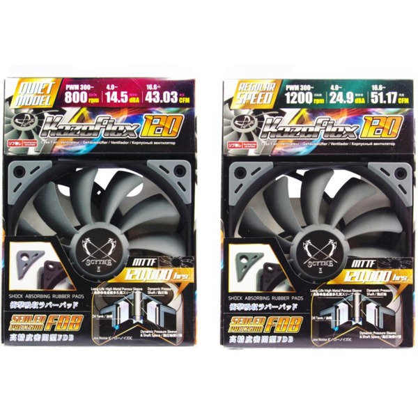 Scythe SU1225FD12M-RHP système de refroidissement d’ordinateur Boitier PC Ventilateur 12 cm Noir, Gris, Ventilateur de boîtier Gris, Ventilateur, 12 cm, 300 tr/min, 1200 tr/min, 38 dB, 89,04 cfm