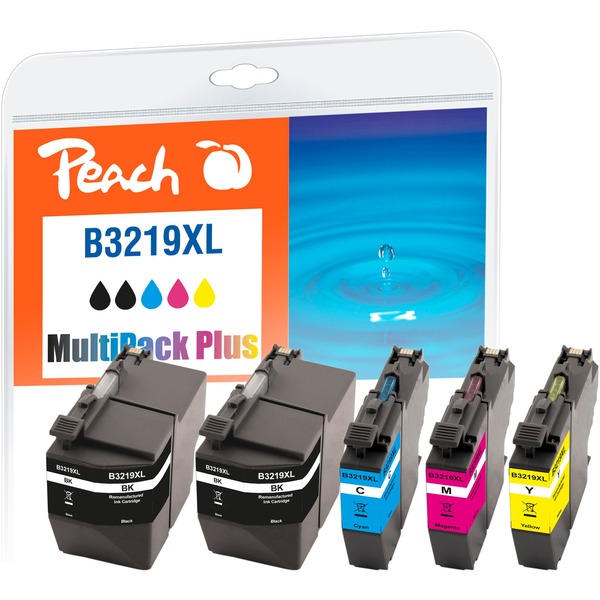 Peach Multipack Plus Compatible Avec Brother Lc 3219xl Encre Rendement Eleve Xl Encre A Pigments 62