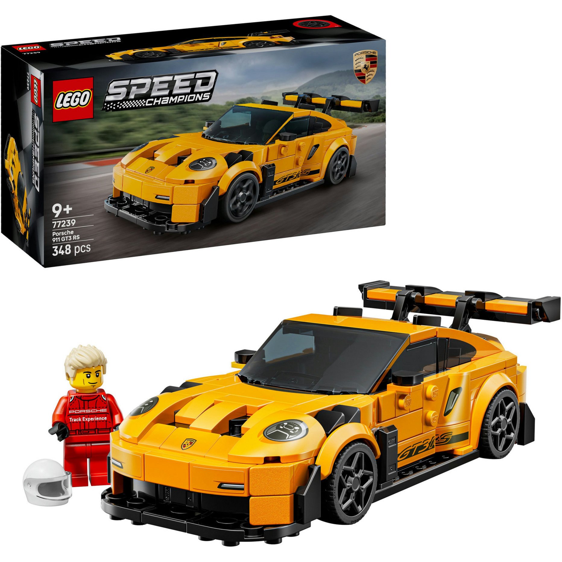 Lego Speed Champions Supercar Porsche 911 GT3 Rs - Jouet Voiture - Maquette à Construire Avec Minifigurine De Pilote - IdéE De Cadeau D'anniversaire Pour GarçOn DèS 9 Ans 77239-image