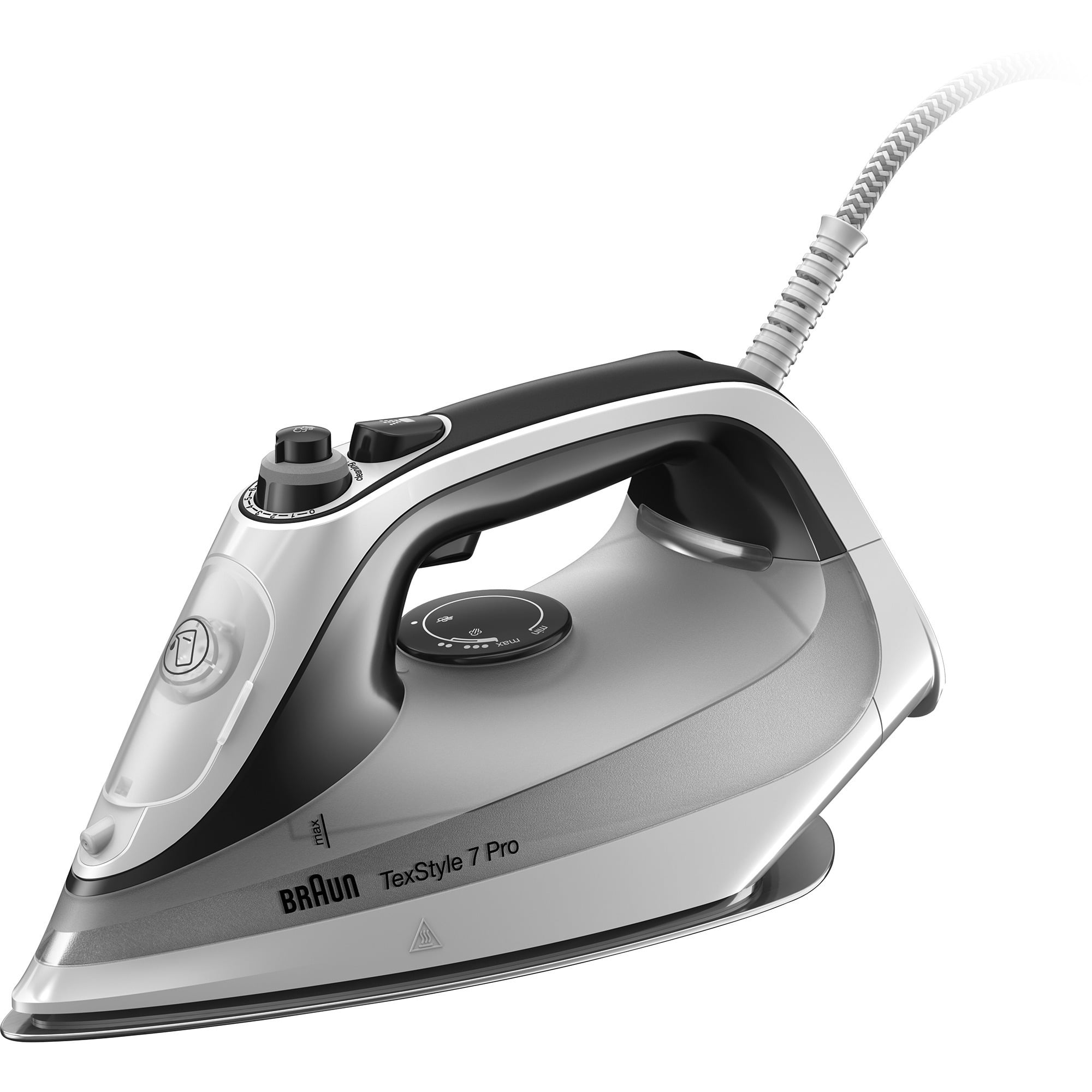 Braun TexStyle 7 Pro SI7149WB Trocken- & Dampfbügeleisen EloxalPlus soleplate 2900 W Schwarz, Weiß