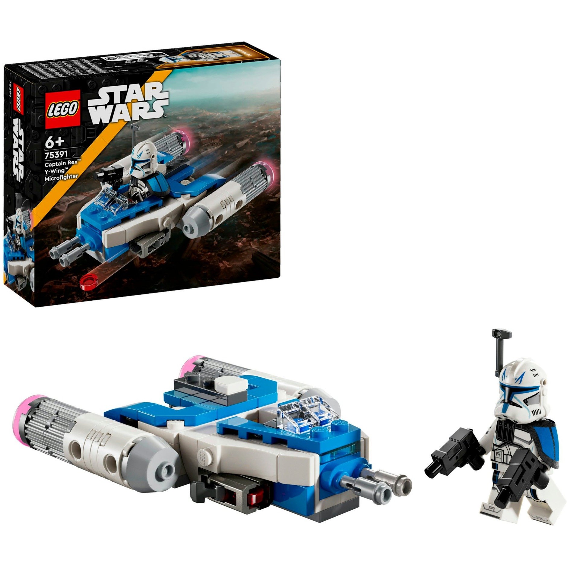 LEGO Star Wars : The Clone Wars Le Microfighter Y-Wing du Capitaine Rex - Vaisseau à Construire en Briques et à Collectionner - Idée de Cadeau pour Enfants Garçons et Filles dès 6 Ans 75391-image