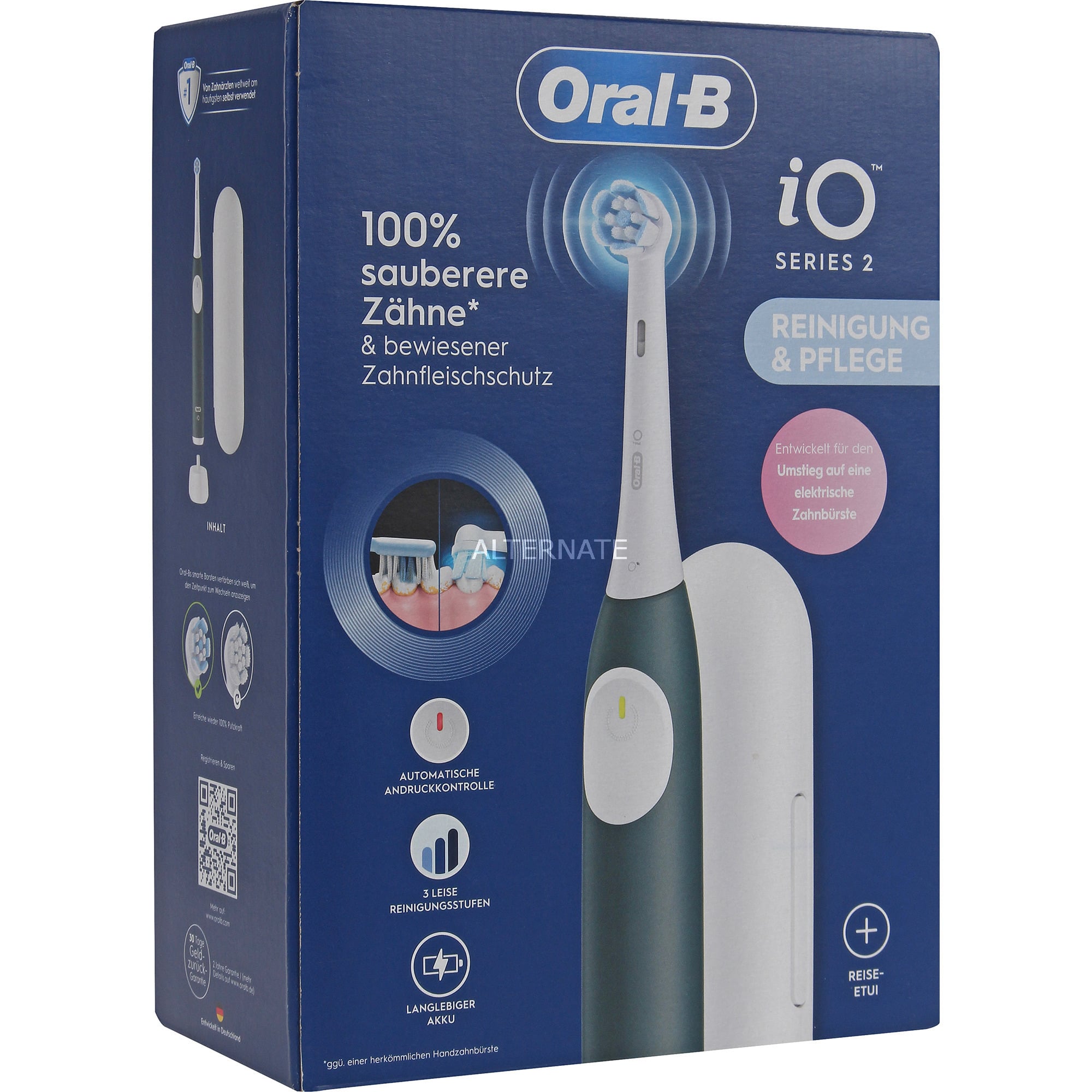 BRAUN Oral-B  Oral-B iO Series 2 mit Reiseetui F 615204 Brosse &agrave; dents &eacute;lectrique vert
