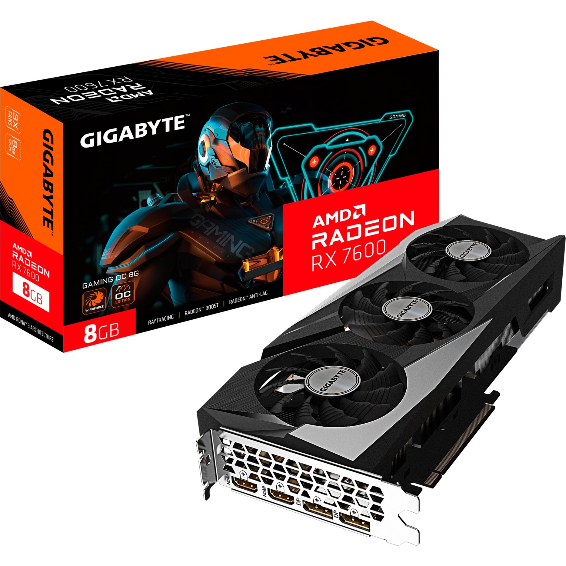 Gigabyte Radeon RX 7600 Gaming OC 8G AMD 8 Go GDDR6-image