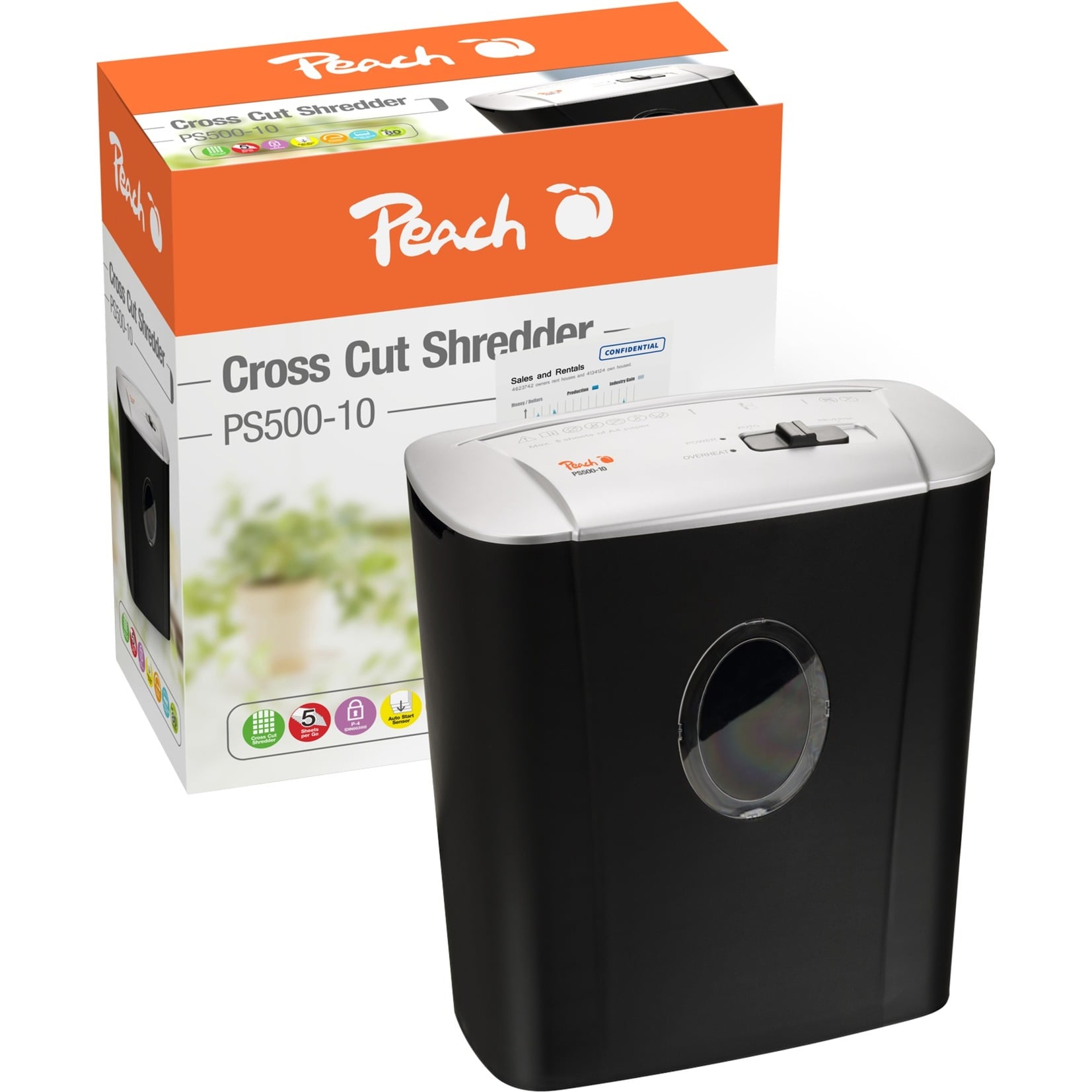Peach P-4 - 6 Blatt -  Aktenvernichter - PS500-10
