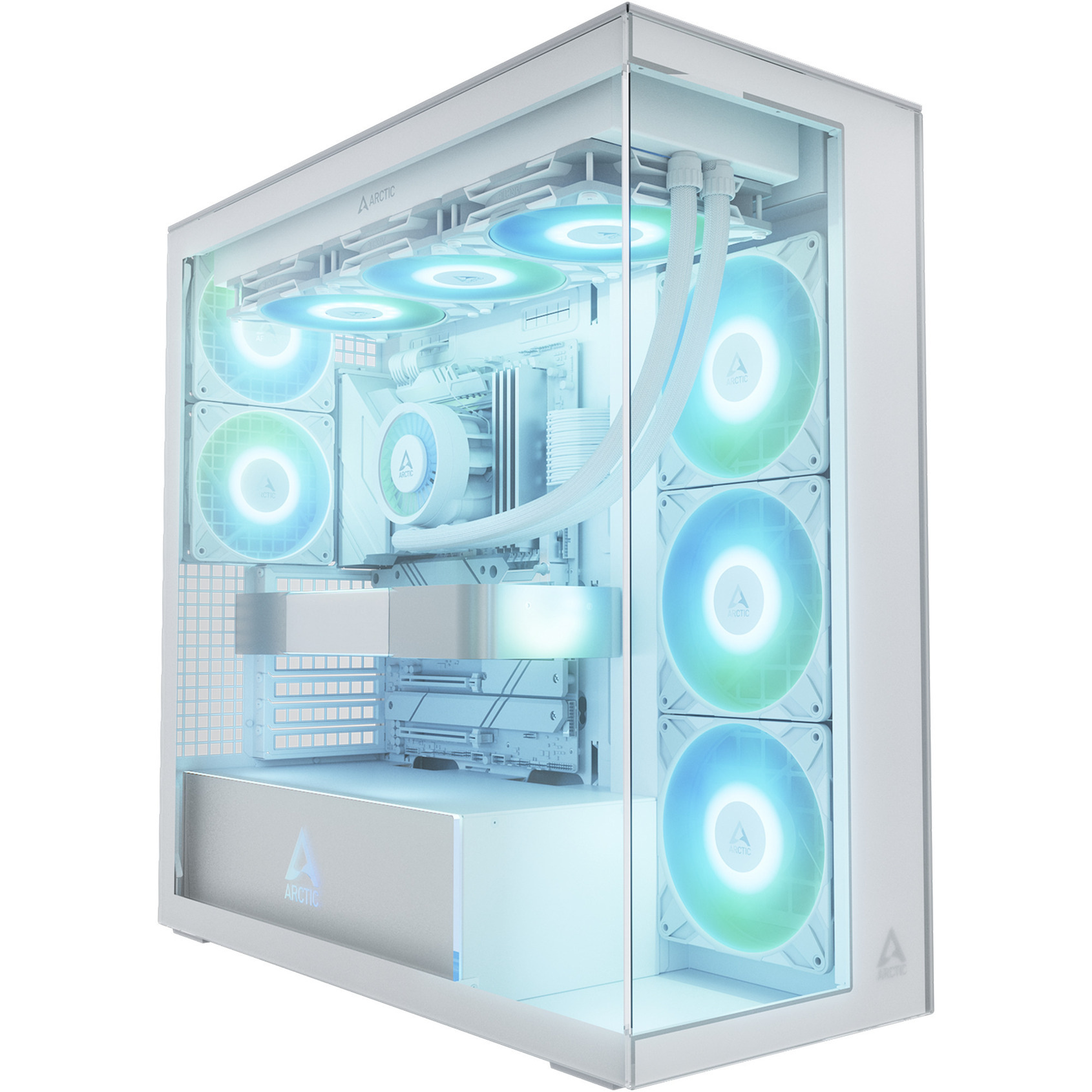 ARCTIC Bo&icirc;tier Pc  Xtender Vg Blanc 5 Ventilateurs Argb