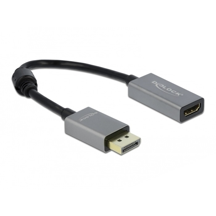 DeLock - Adapter DisplayPort - HDMI, Grau, One Size