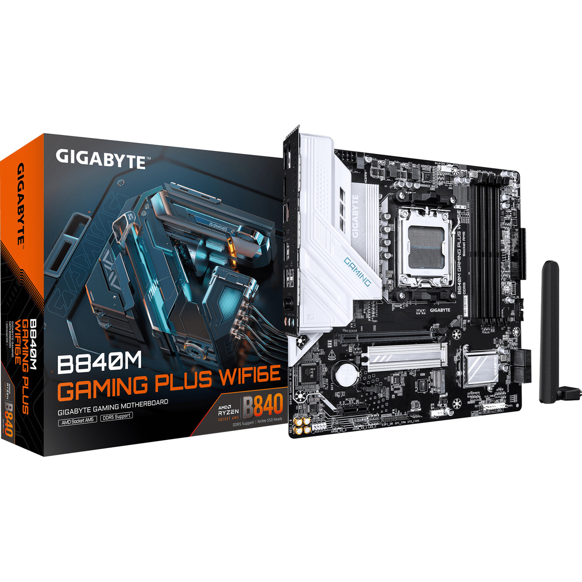 Gigabyte B840M Gaming Plus WiFi6E (B840,AM5,mATX,DDR5) (B840M GAMING P WF6E)