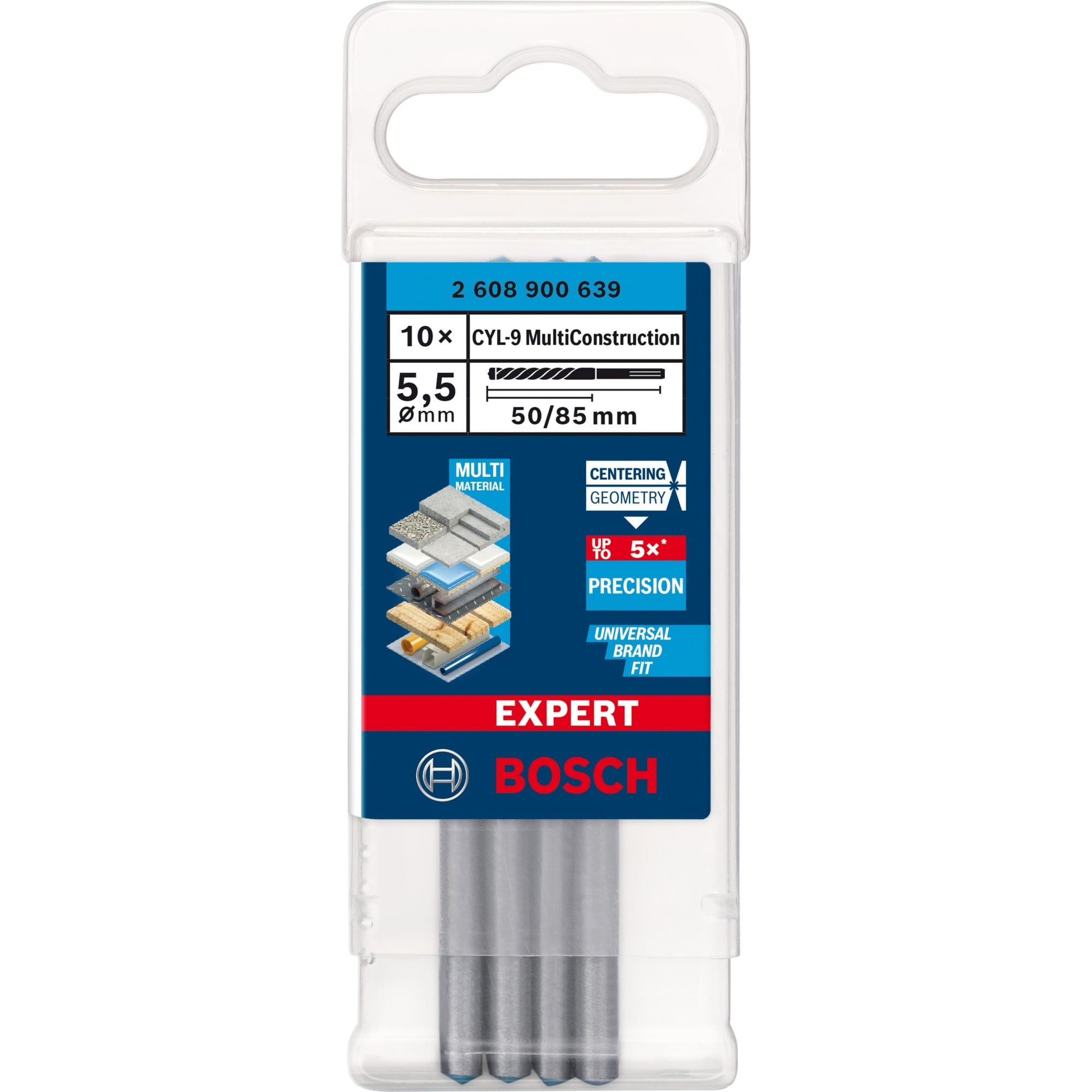 Bosch Expert MultiConstruction CYL-9 Bohrer, 5,5 x 50 x 85 mm