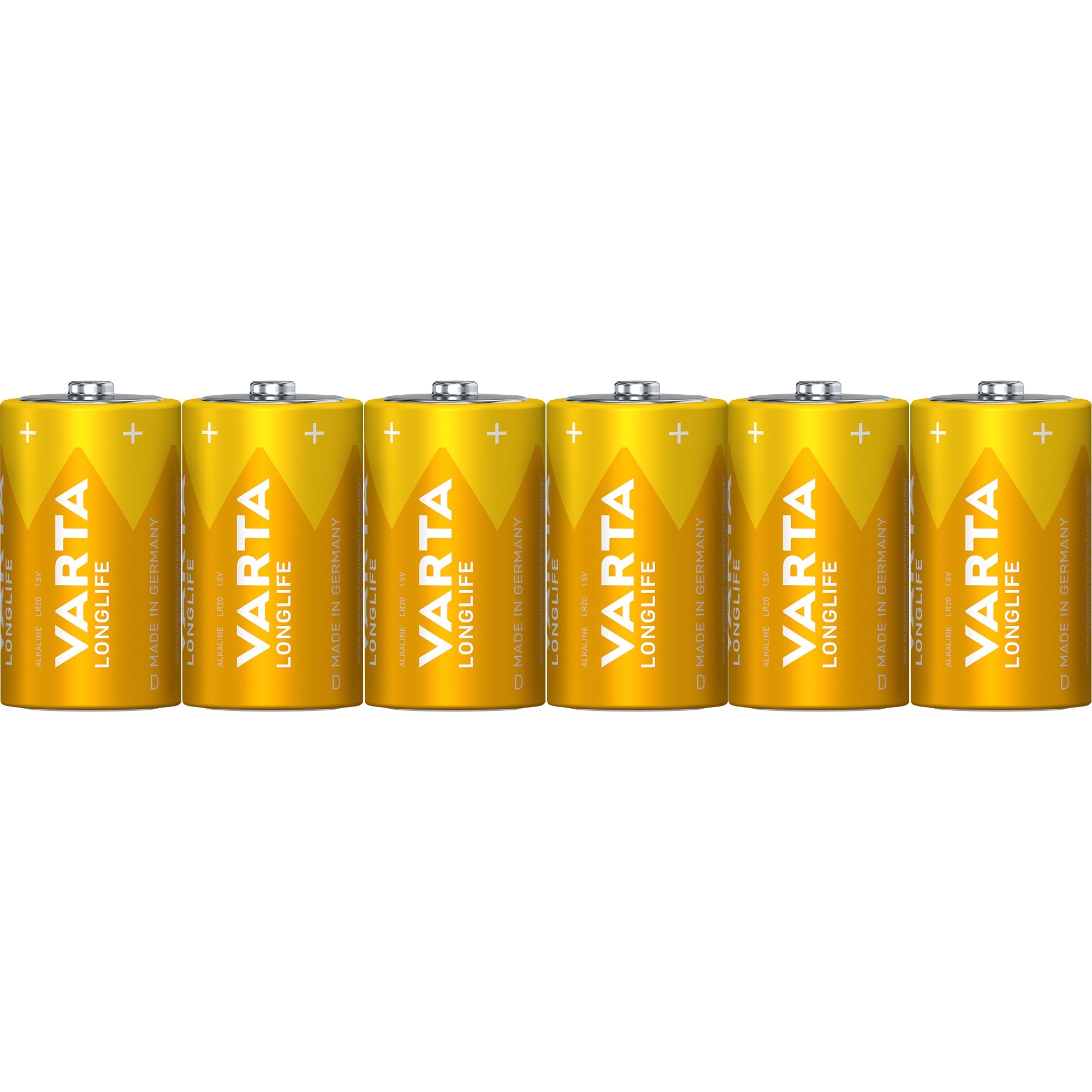 Varta Longlife Extra D, 6x Batterie &agrave; usage unique Alcaline
