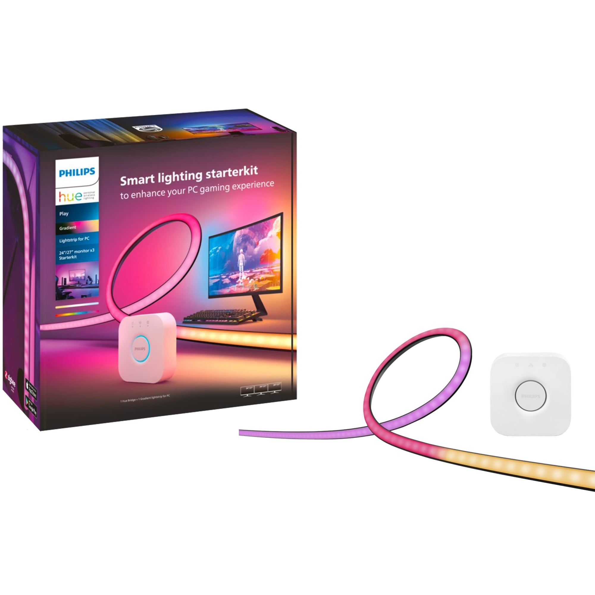 Play gradient lightstrip pour PC 3x 24/27", Bande LED