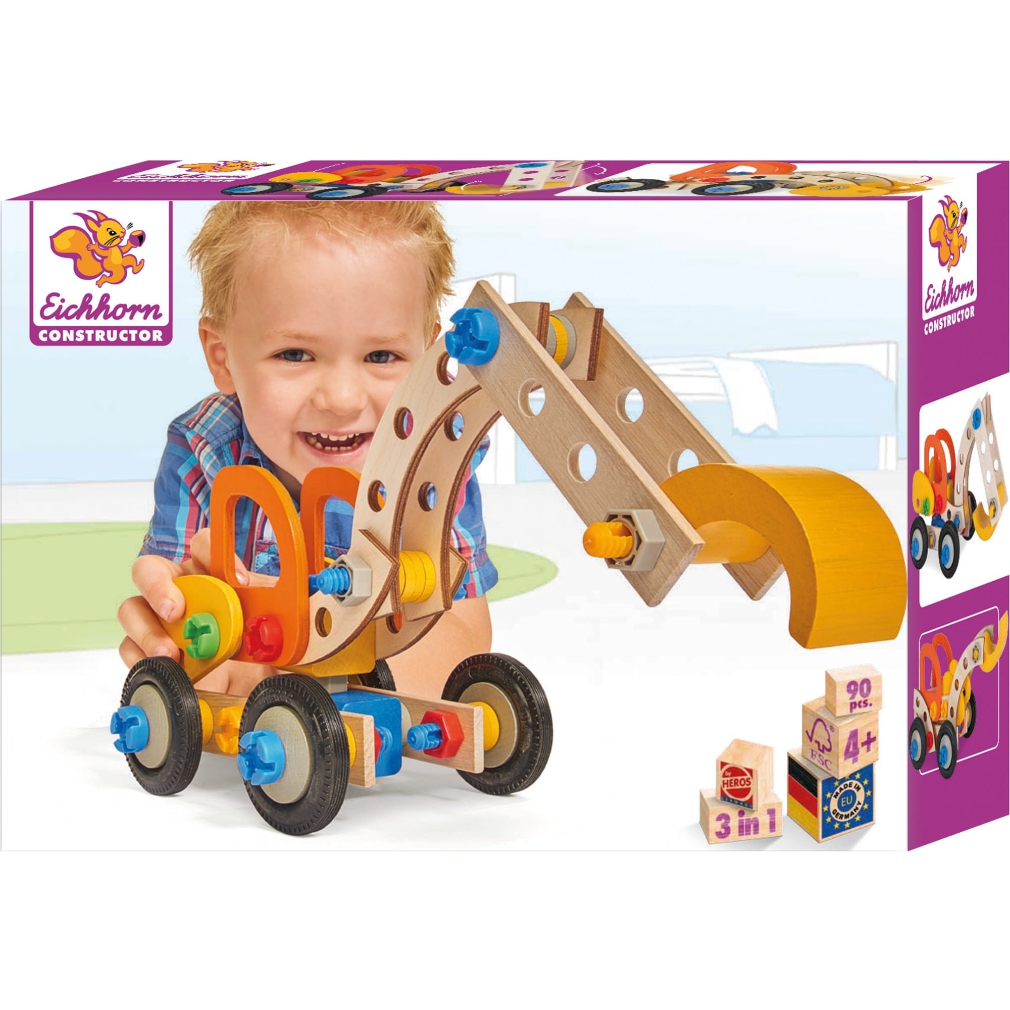 Eichhorn - 100039087 - Jeu De Construction - Constructor - Excavatrice - 90 Pi&egrave;ces