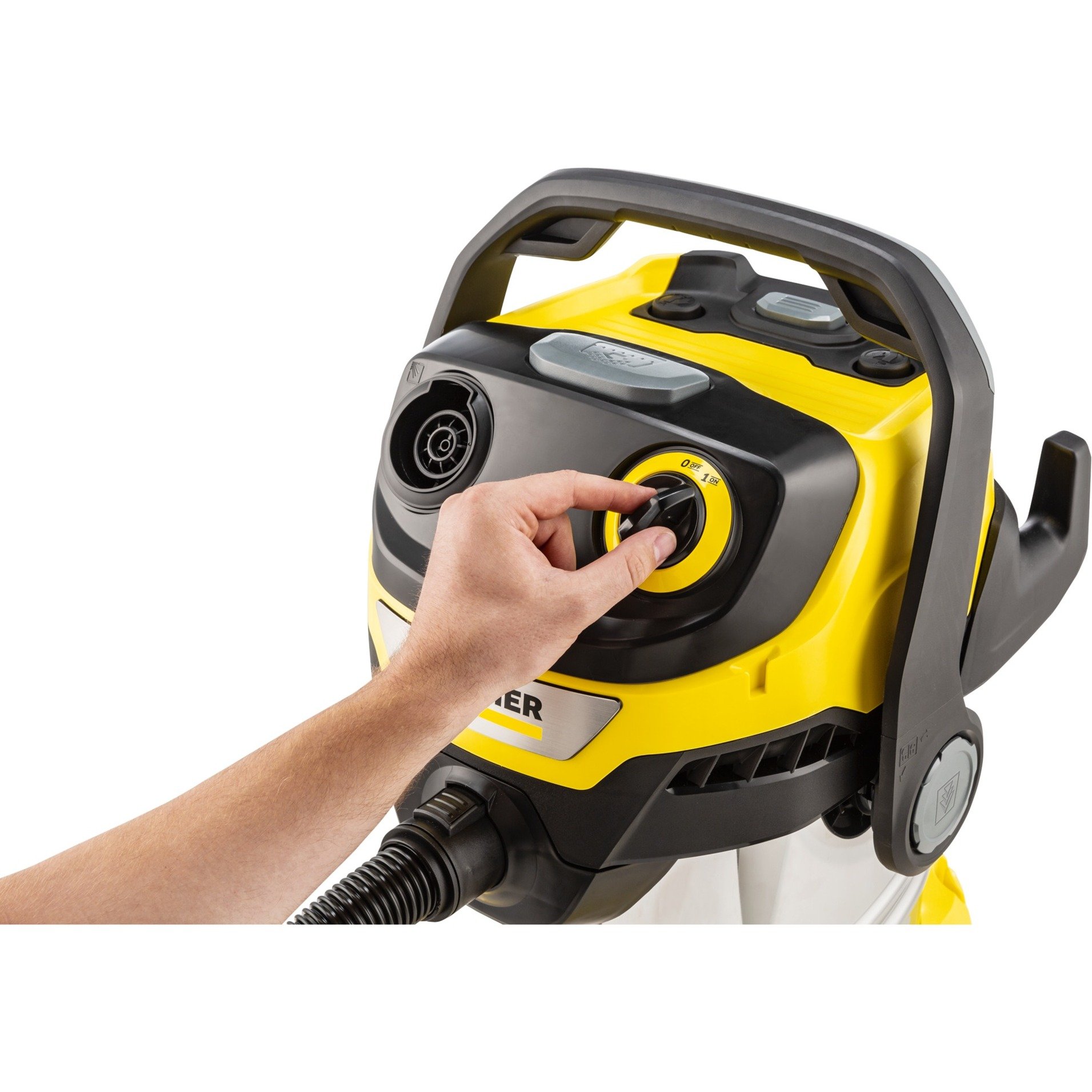 Kärcher 1.628-350.0, Aspirateur sec/humide Jaune/en acier inoxydable