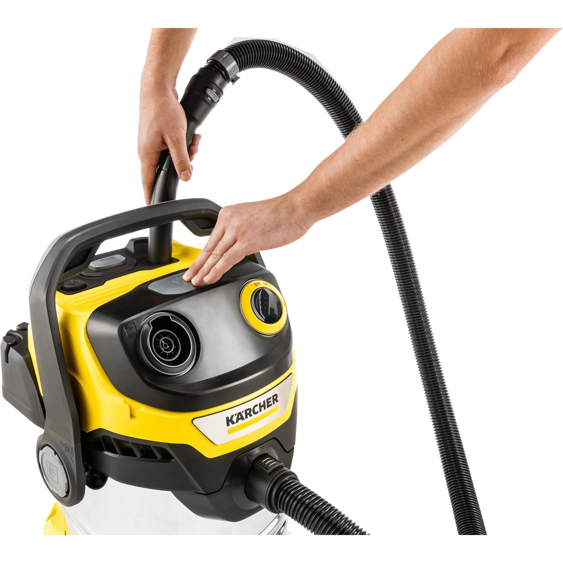 Kärcher 1.628-350.0, Aspirateur sec/humide Jaune/en acier inoxydable