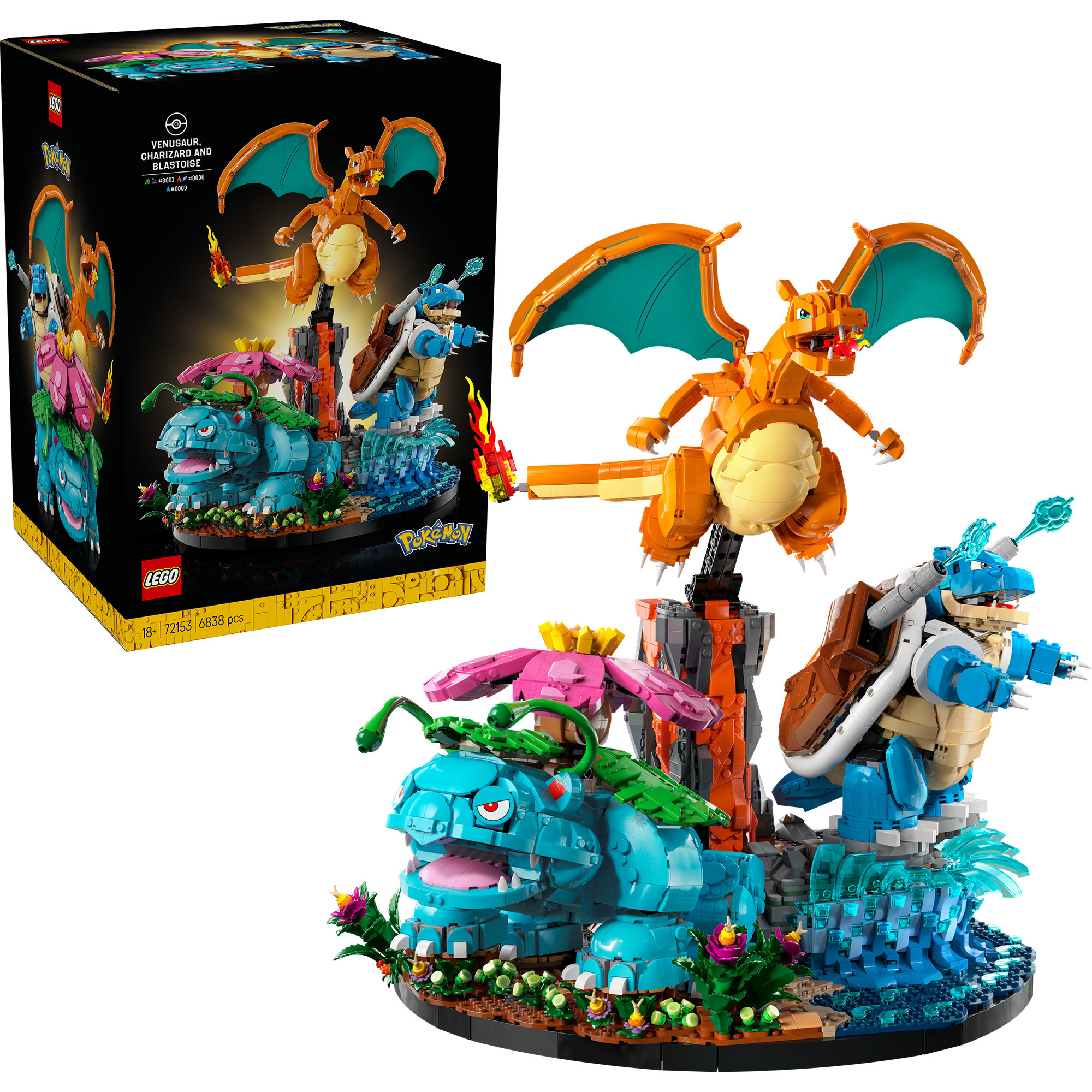 LEGO Pokémon 72153 Bisaflor, Glurak und Turtok
