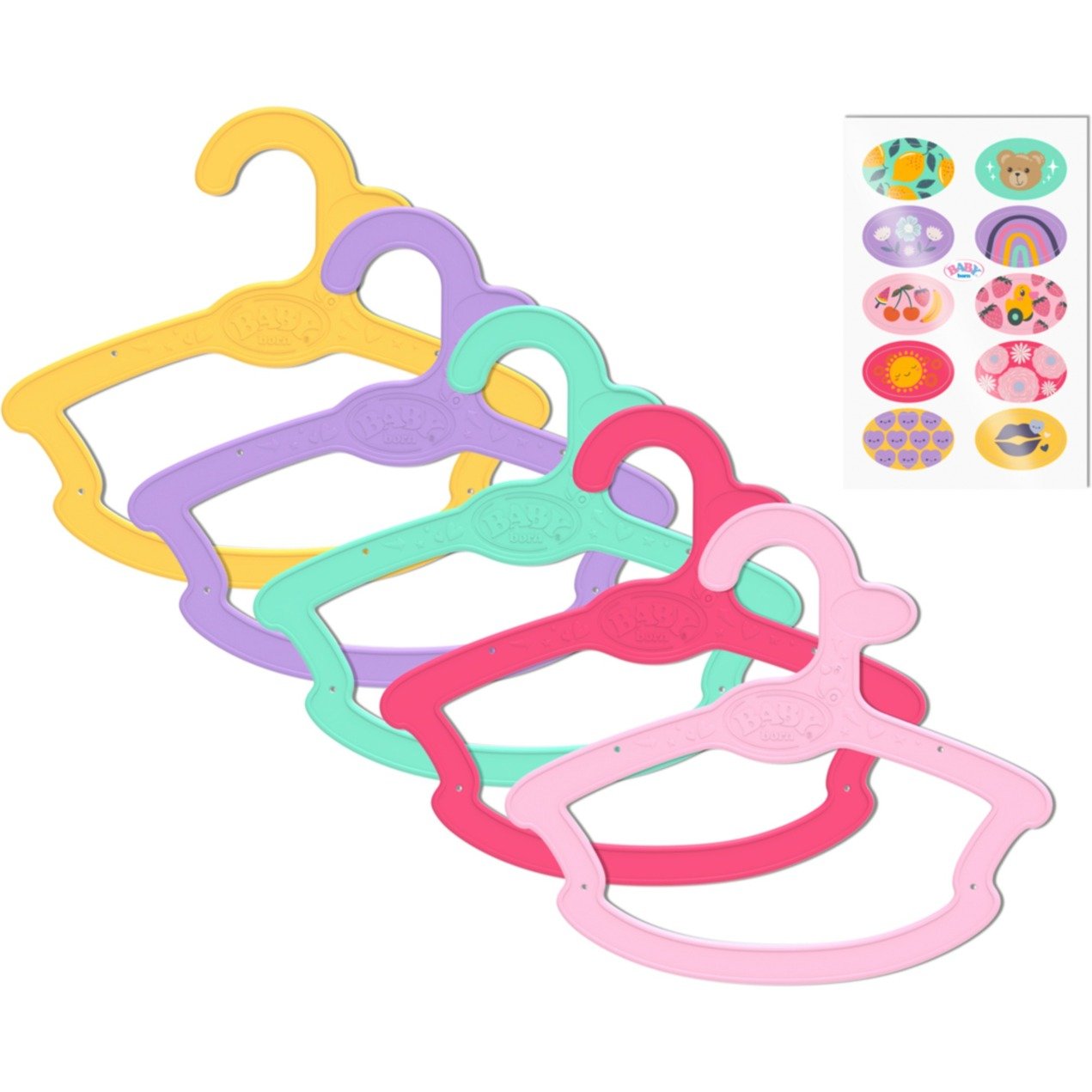 ZAPF Creation BABY born Hanger, 5 pack 43cm, Accessoires de poupée BABY born Hanger, 5 pack 43cm, Cintre de poupée, 3 an(s)