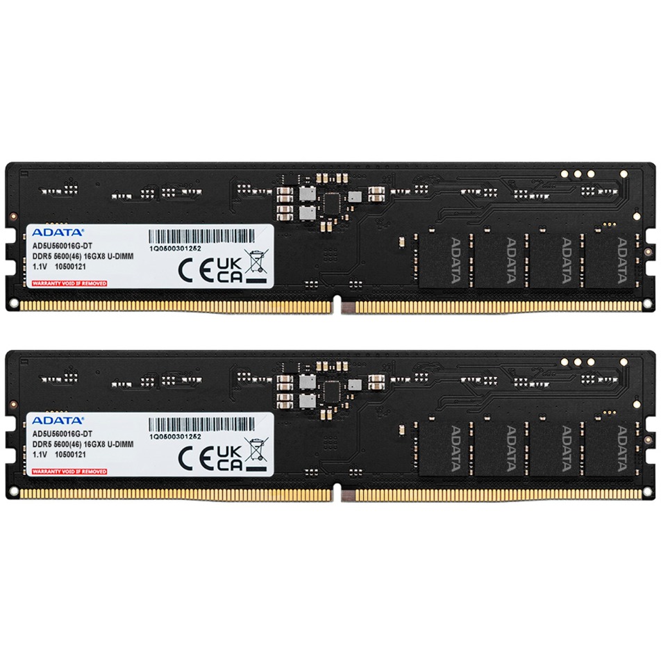ADATA DDR5 5600 U-DIMM module de mémoire 32 Go 2 x 16 Go 288-pin DIMM ECC