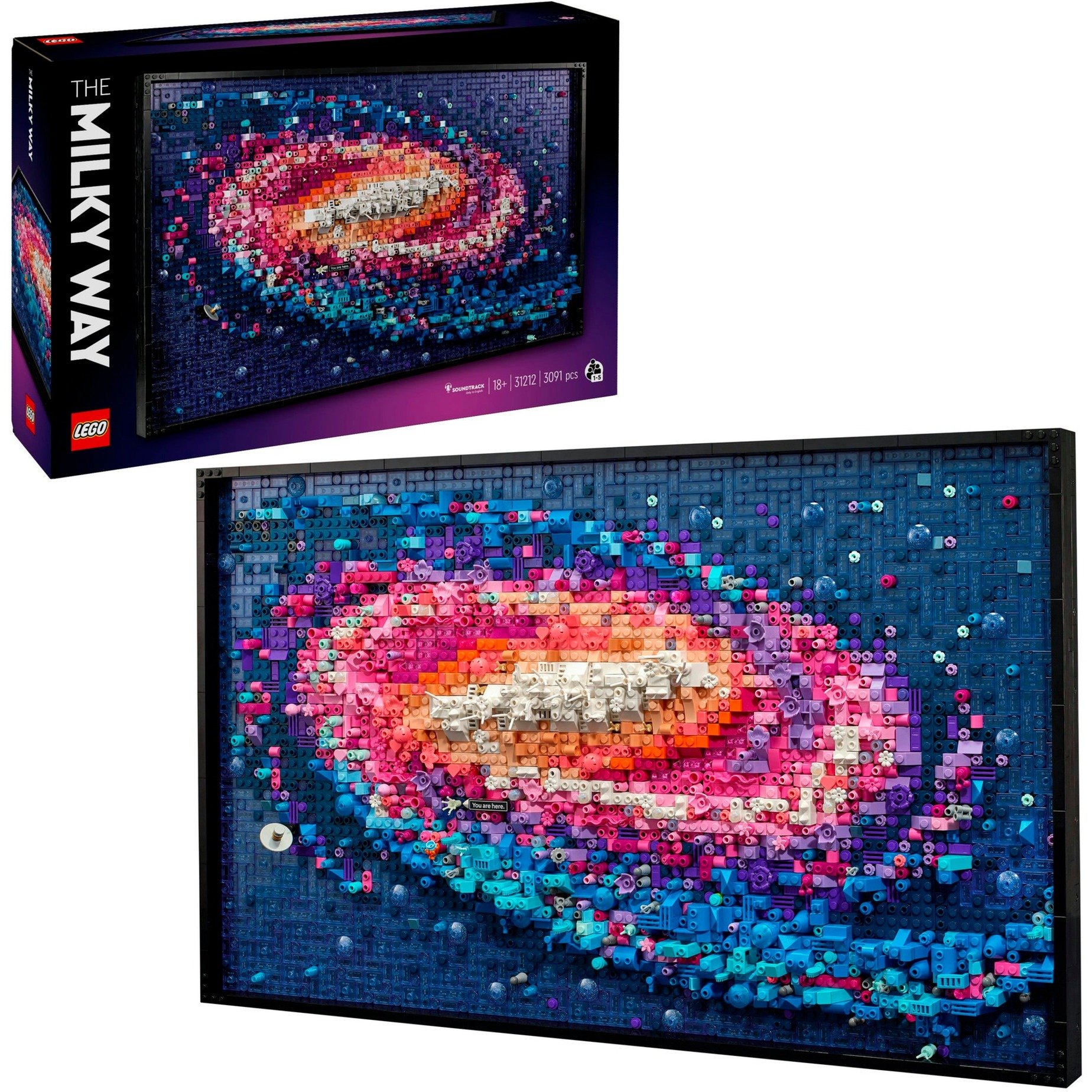 LEGO Art La Voie lactée - Décoration Murale - Set de Construction pour Adultes - Cadeau sur Le Thème de l’Espace et de l’Astronomie - Activité Créative pour Les Passionnés d’Art et de Design 31212-image