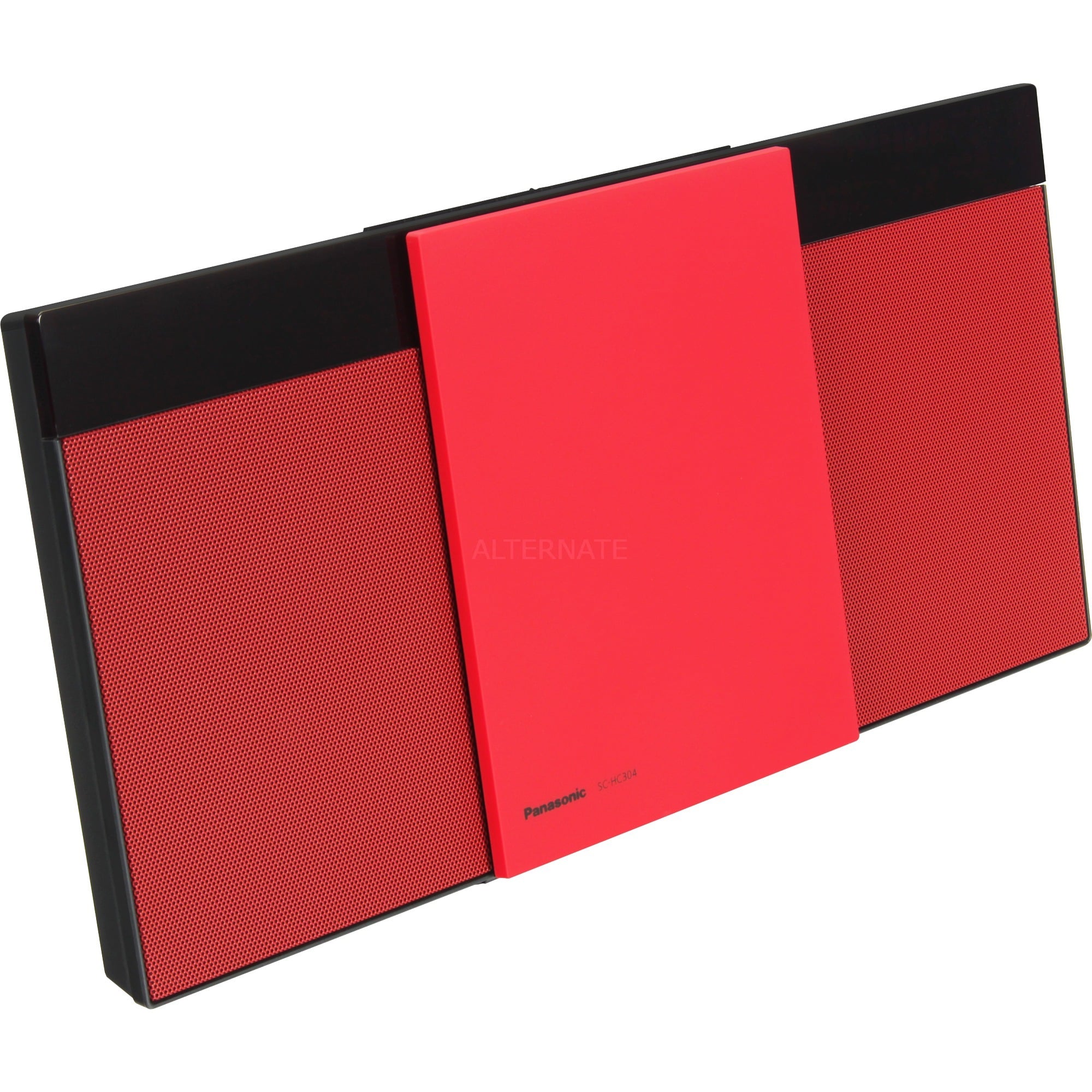 Panasonic SC-HC304EG-R Stereoanlage AUX, CD, UKW, DAB+, USB, 2 x 10W Rot