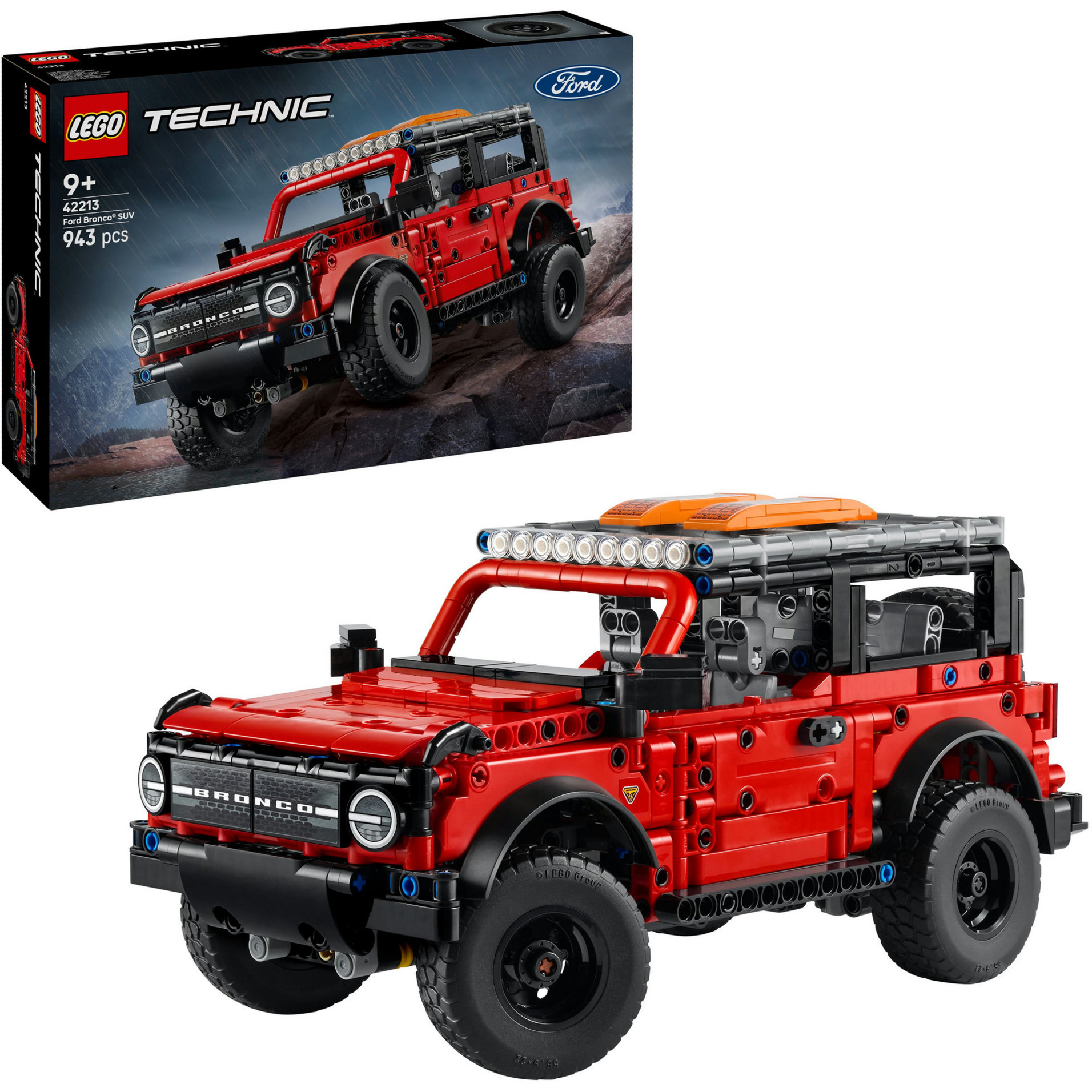 Lego Technic Suv Ford Bronco - Jeu De Construction De Voiture 4X4 - Maquette Avec Portes Ouvrantes, Moteur V6, Suspension & Direction - Cadeau Collector Pour GarçOn DèS 9 Ans 42213-image