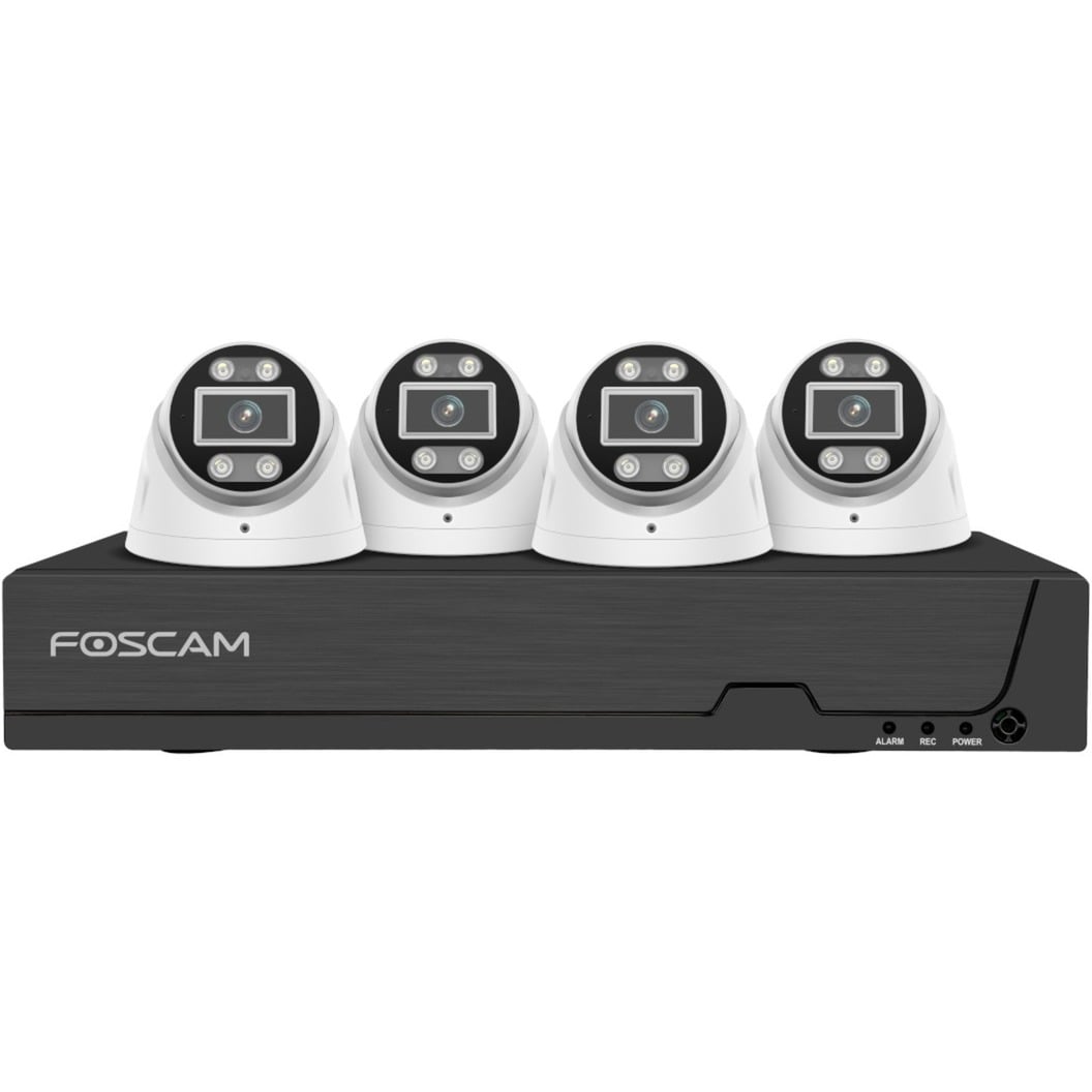 Foscam FNA108 E T4 2T schwarz FNA108E 8-Kanal PoE NVR 4x T8EP Kamera (FNA108E-T4-2T black)