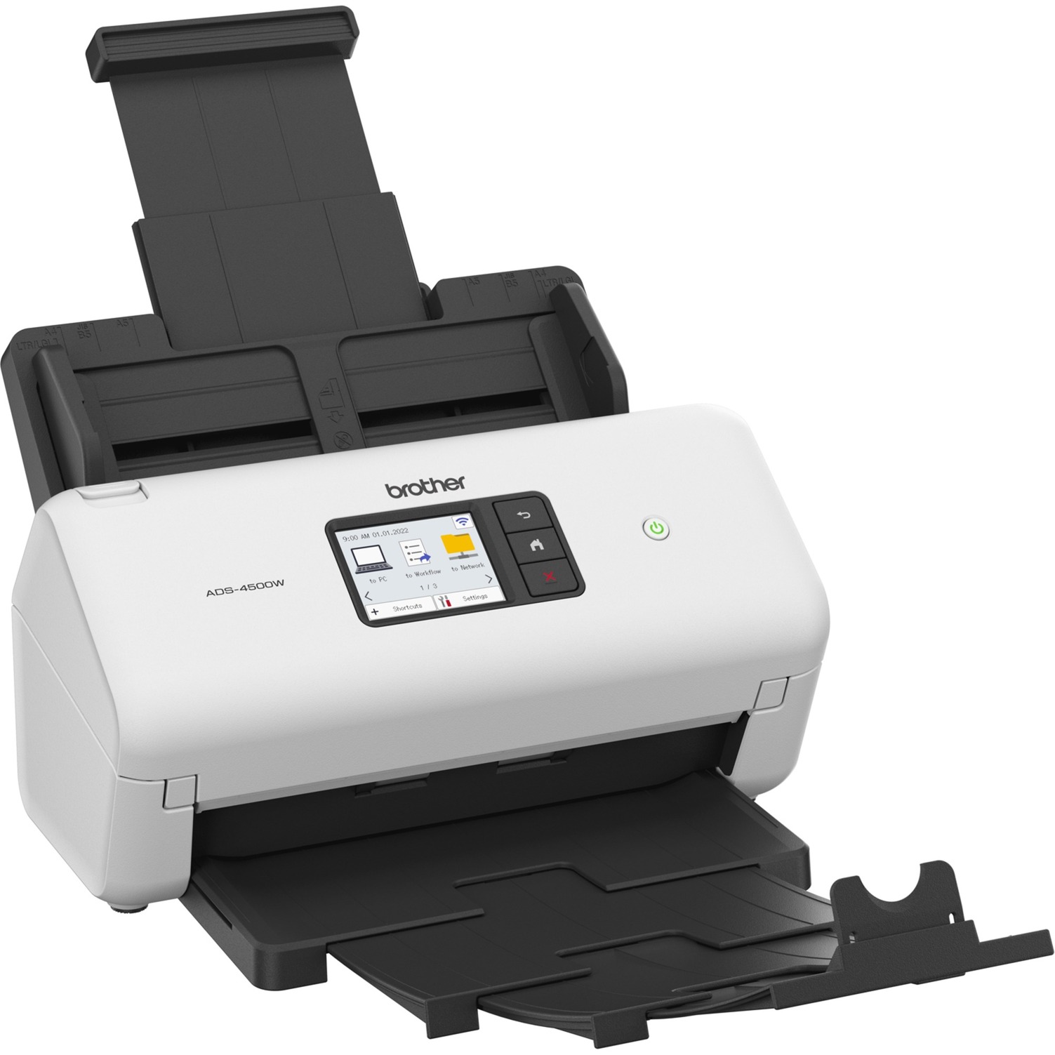 Brother ADS-4500W Scanner De Documents Bureautique| Recto - Verso | A4 | Rapide 35 Pages/Minute| RéSeau Ethernet , Wi-Fi, Wi-Fi Direct | Scan To Usb |Adf De 60 Feuilles-image