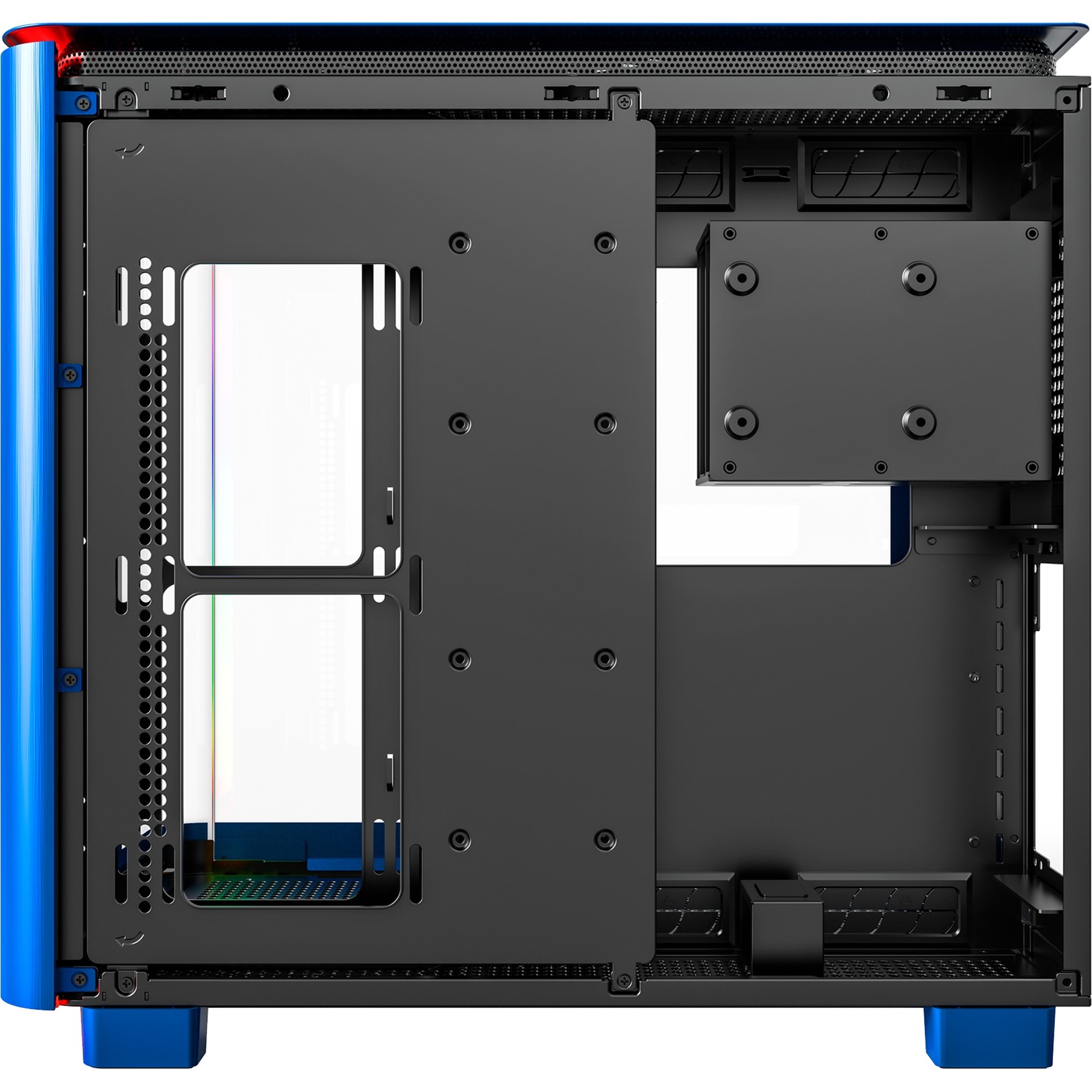 Montech  boîtier midi tower Bleu | 2x USB-A | 1x USB-C | RGB | Verre Trempé