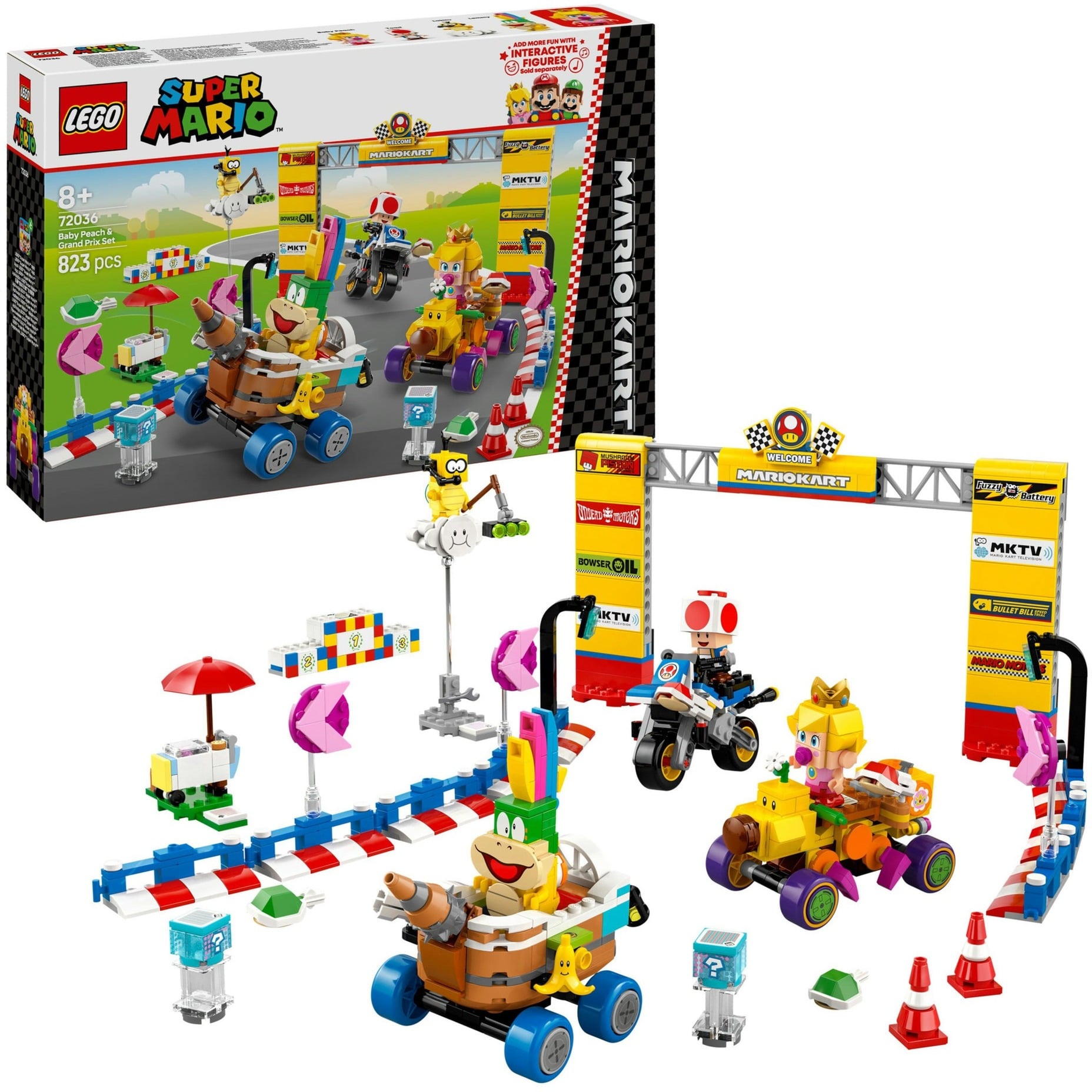 Lego Mario Kart&acute;: Jeu De Construction Baby Peach Et Grand Prix