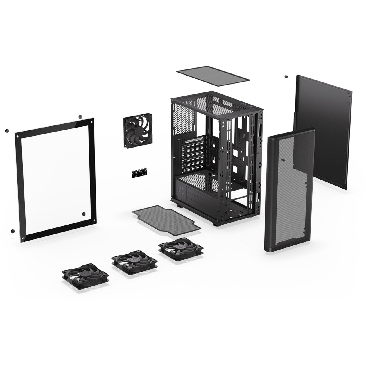 ENDORFY  boîtier midi tower Noir | 2x USB-A | Window