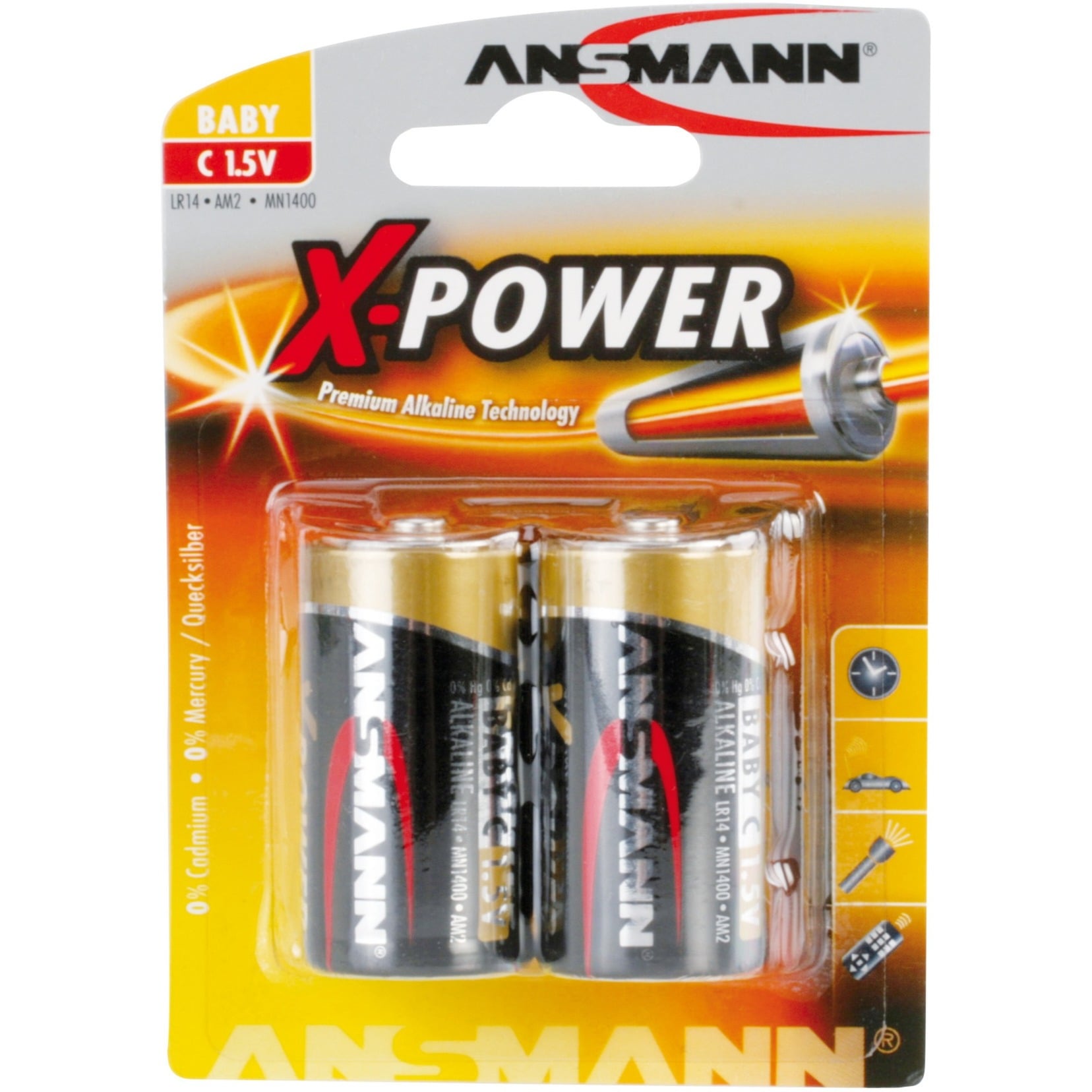 ANSMANN Paquet 5015623 X-Power Super Alkaline Baby C LR14 / 2
