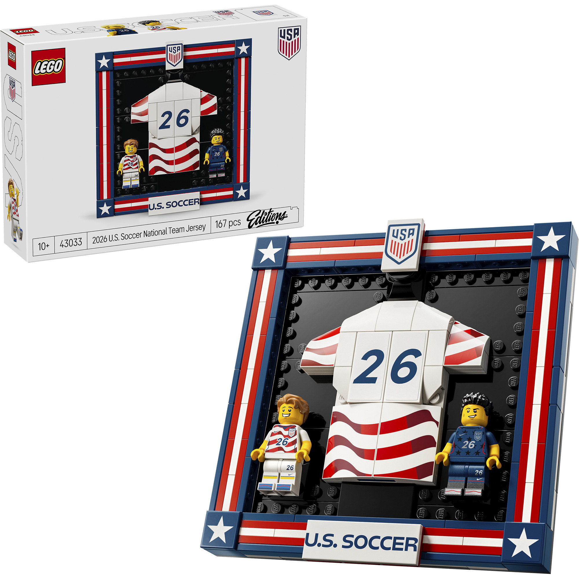 LEGO Editions 43033 Maillot U.S. de football 167 pi&egrave;ces 10+ pr&eacute;sentation