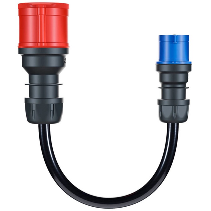 Adaptateur pour Gemini flex 22 kW, CEE rouge triphasé 32A > CEE bleu 16A