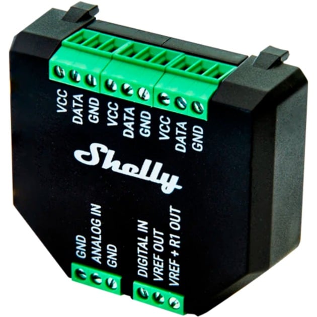 Shelly Plus Add-On - Module Interface de capteurs Wi-Fi pour relais Shelly Plus et Gen3, Compatible avec capteurs DS18B20, DHT22 et Arduino, Domotique, Compatible Alexa et Google Home, app iOS Android-image
