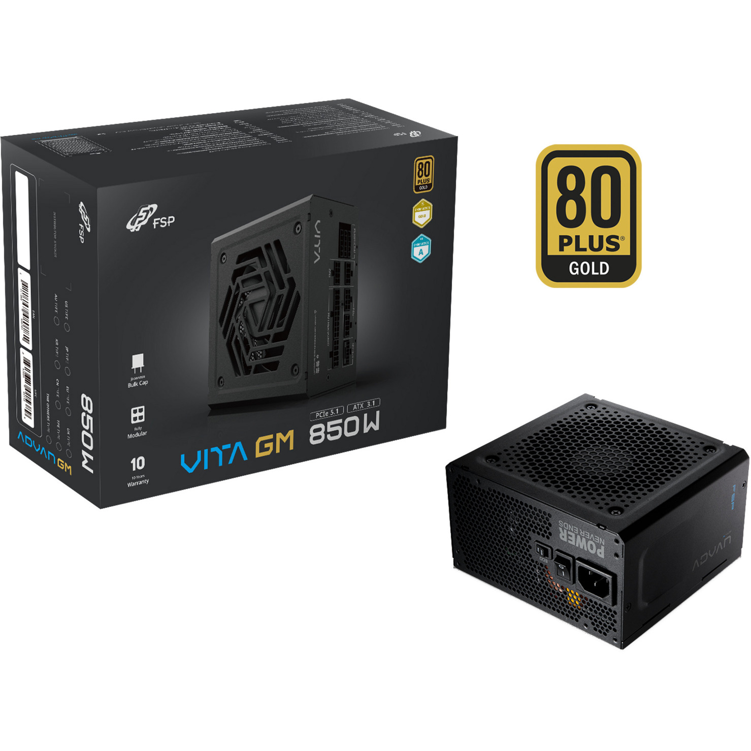 FSP ADVAN GM 850W Power supply unit ATX ATX3.1 Black